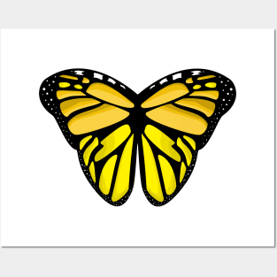 lovely monarch yellow butterfly wings Posters and Art